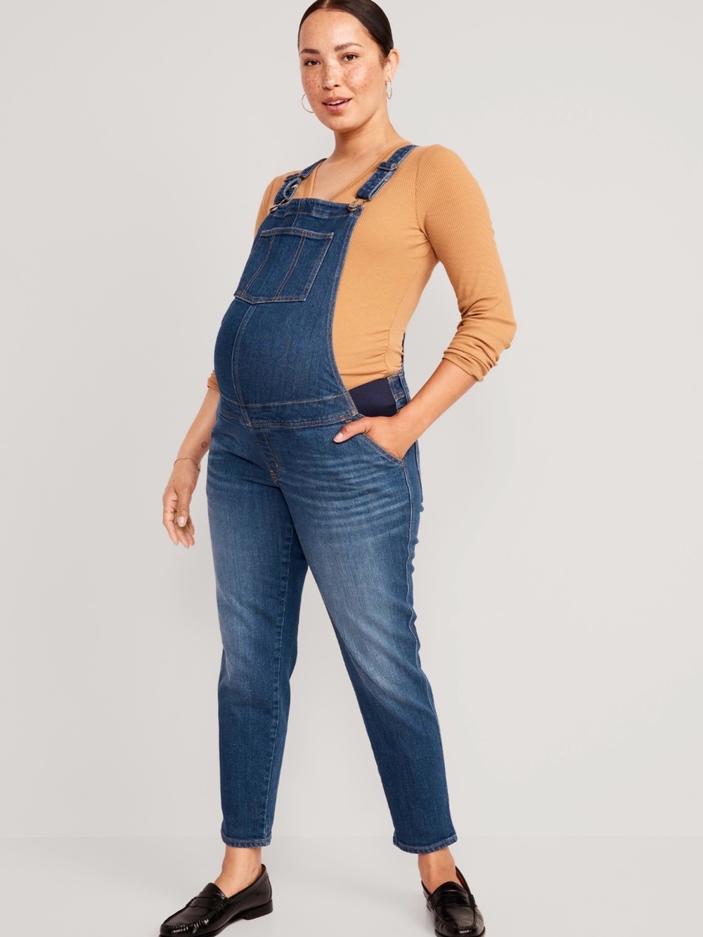 Old Navy Blue Denim Maternity Overalls